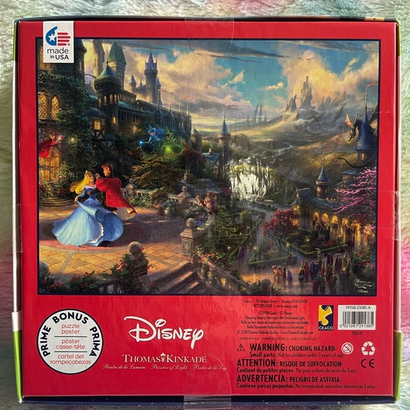 Thomas Kinkade “Sleeping Beauty Dancing in the Enchanter Light 750 Piece Puzzle - Picture 2 of 2